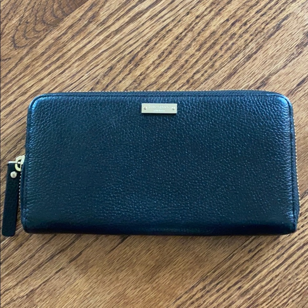 Kate Spade black leather wallet